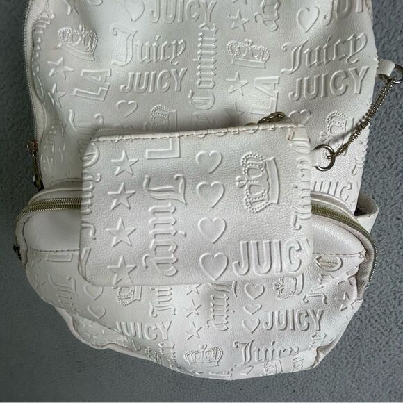Juicy Couture White/Ivory Embossed Logo Backpack main image 14